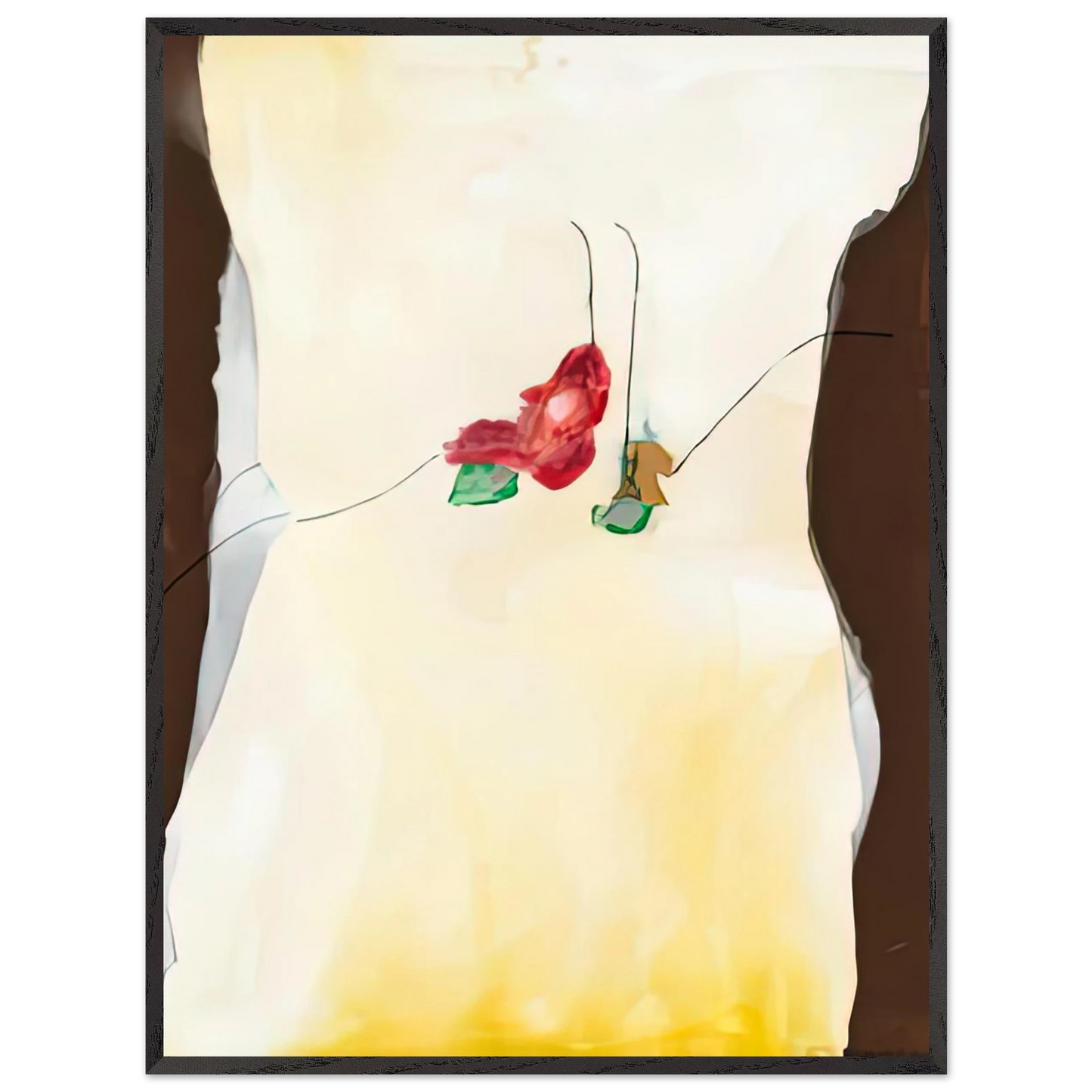 Helen Frankenthaler - Chill Factor, 1973- Wall Art - 30x40 cm / 12x16 inches - Premium Wooden Framed Poster With Fine Art Paper-canvas - Black frame