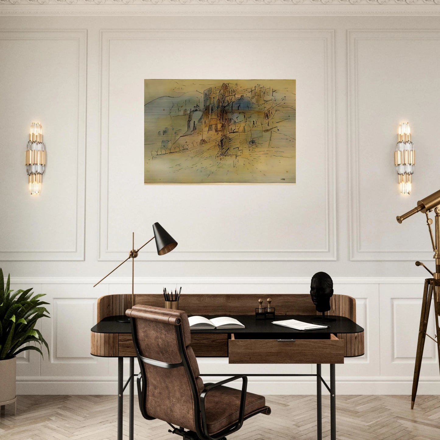Cite - 1945 - Wols Brushed Aluminum Print - 70x100 cm / 28x40 inches | Wols Aluminum Print | Wols Prints