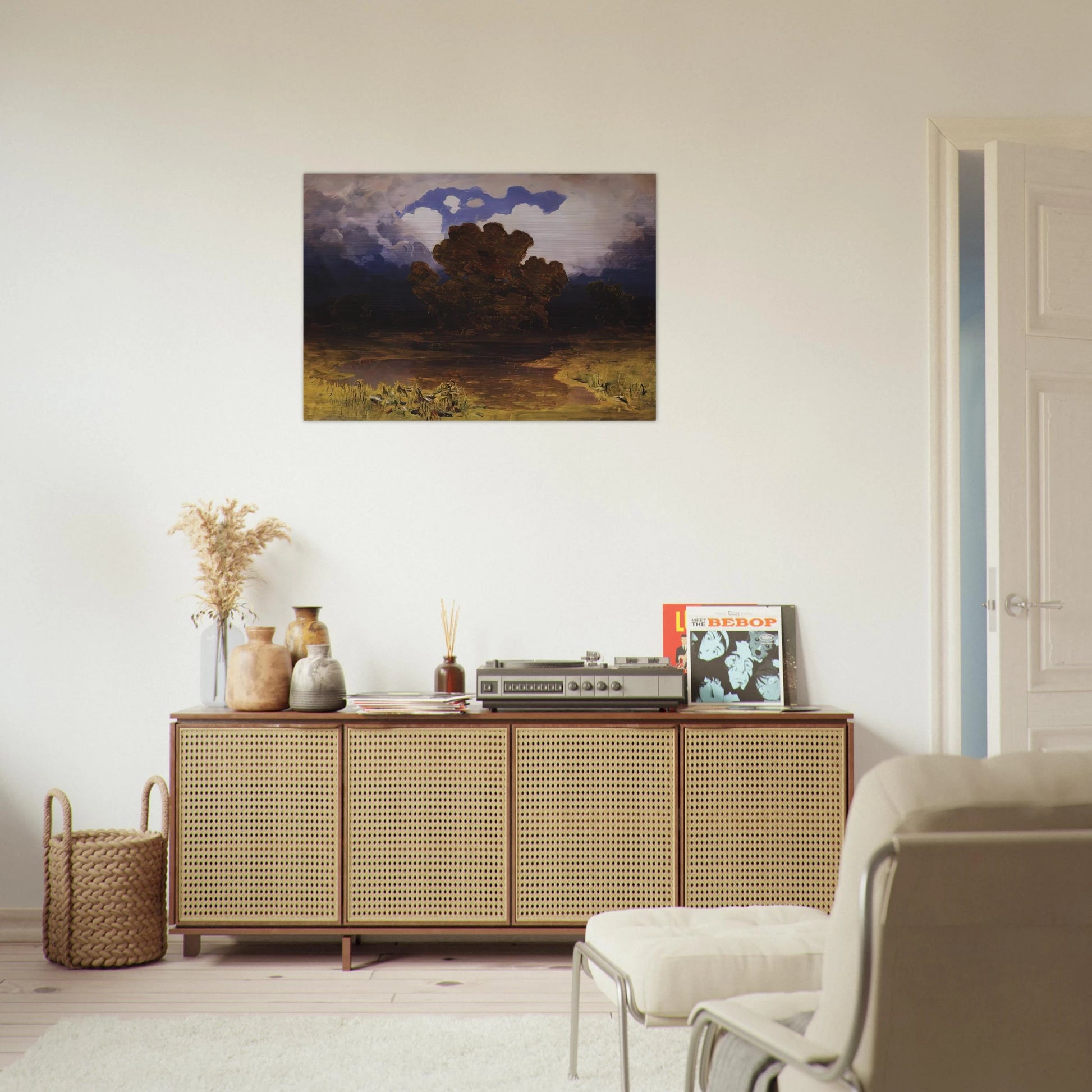 Forest Lake. Cloud - Arkhyp Kuindzhi Brushed Aluminum Print - 70x100 cm / 28x40 inches | Arkhyp Kuindzhi Aluminum Print | Arkhyp Kuindzhi Prints