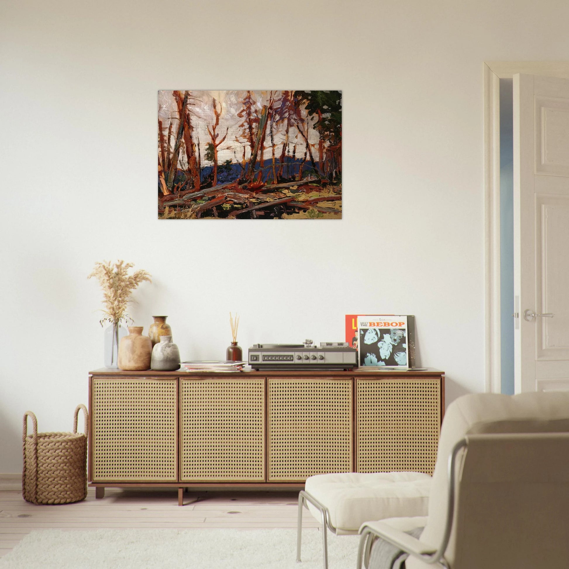 BURNT COUNTRY EVENING SKETCH FOR BURNT LAND 1914 - Tom Thomson Brushed Aluminum Print - 70x100 cm / 28x40 inches | Tom Thomson Aluminum Print | Tom Thomson Prints