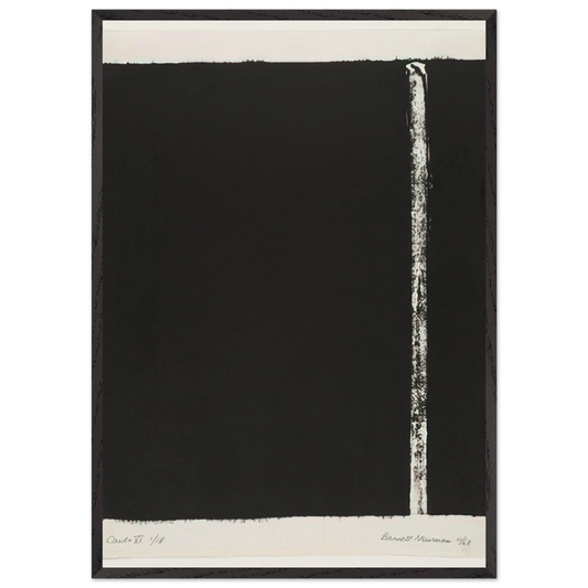 Canto VI - Barnett Newman 70x100 cm / 28x40 inches Framed Art Print – Black Wooden Frame