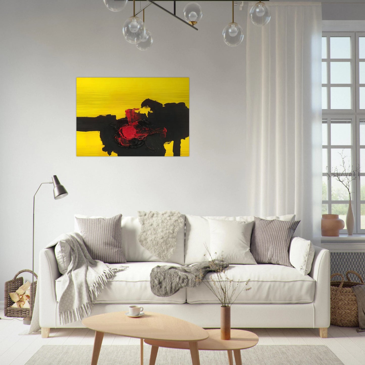 N MERO 363 1962 - Luis Feito Brushed Aluminum Print - 70x100 cm / 28x40 inches | Luis Feito Aluminum Print | Luis Feito Prints