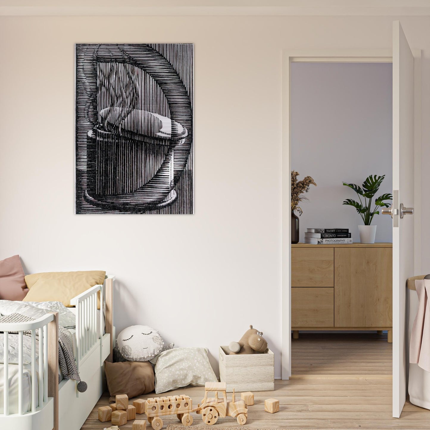 INITIAL D - MC Escher Brushed Aluminum Print - 70x100 cm / 28x40 inches | MC Escher Aluminum Print | MC Escher Prints