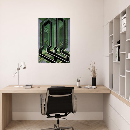 Diagonal Planes - Frantisek Kupka Brushed Aluminum Print - 70x100 cm / 28x40 inches | Frantisek Kupka Aluminum Print | Frantisek Kupka Prints