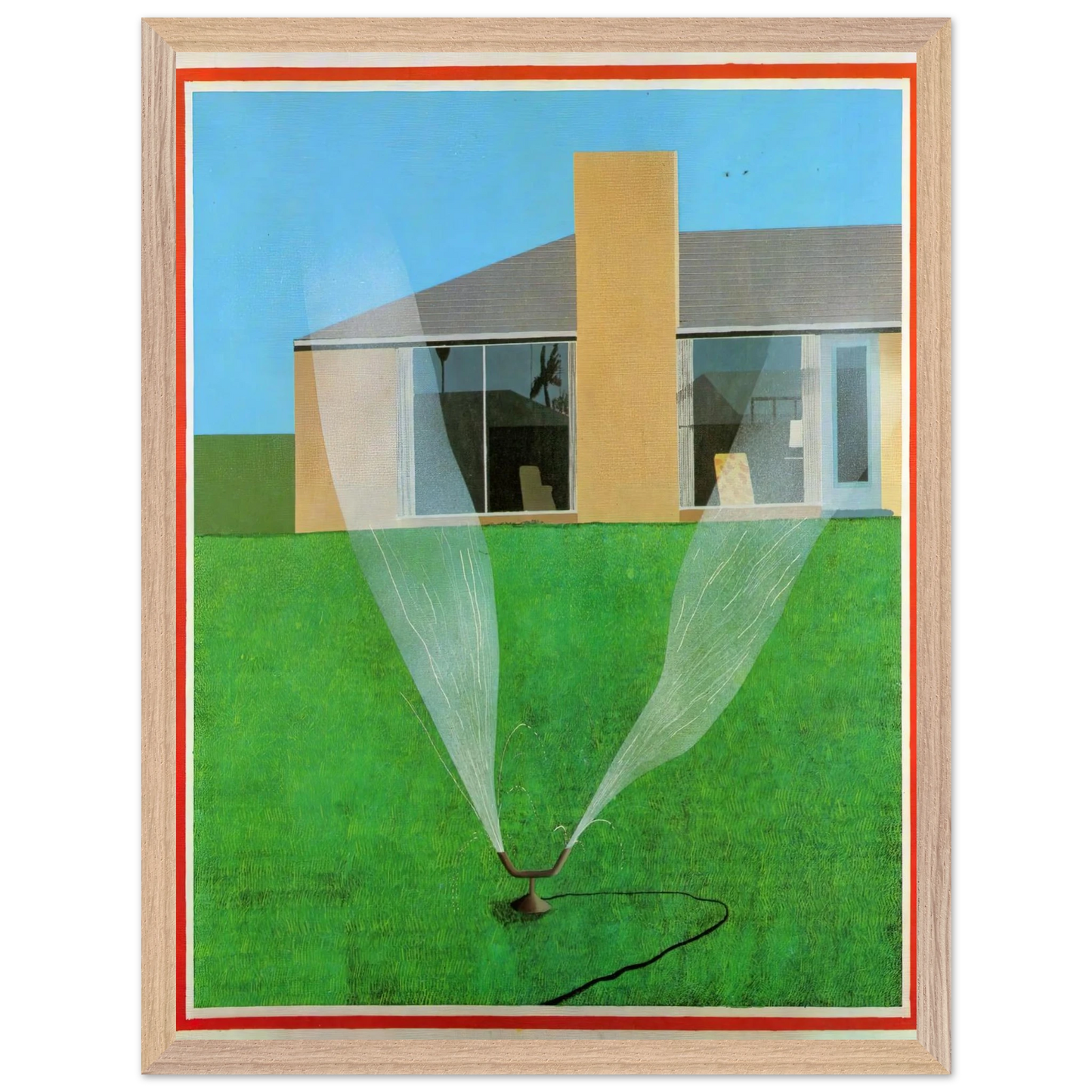 David Hockney - David Hockney Wall art - 30x30 cm / 12x12 inches - Premium Wooden Framed Poster With Fine Art Paper-canvas - Wood frame