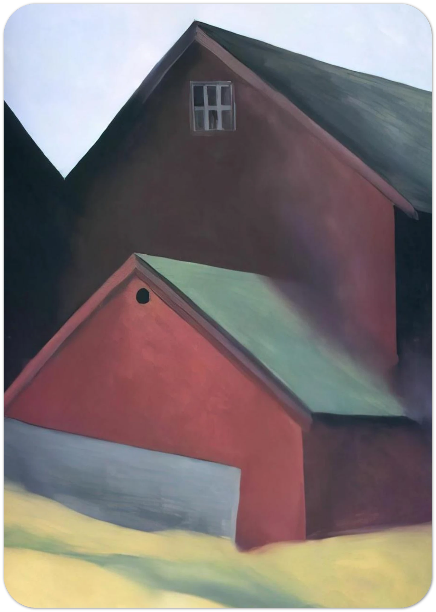 Ends Of Barns By Georgia O'Keeffe Pack of 10 Post Cards | Georgia O'Keeffe Post Cards | A6 (10.5 x 14.8 cm) - 4.1 x 5.8 inches