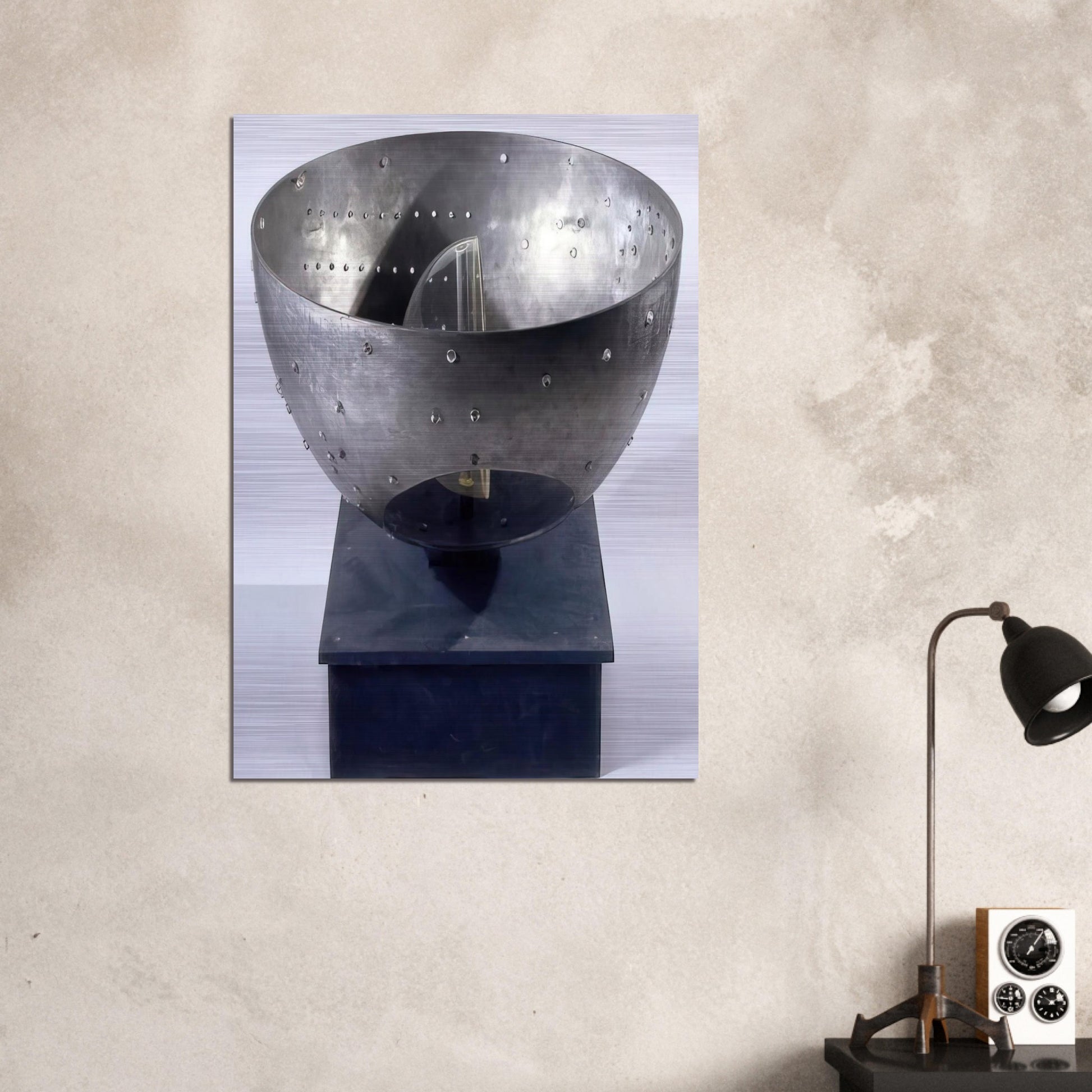 Untitled - 1967 - Gyula Kosice Brushed Aluminum Print - 70x100 cm / 28x40 inches | Gyula Kosice Aluminum Print | Gyula Kosice Prints