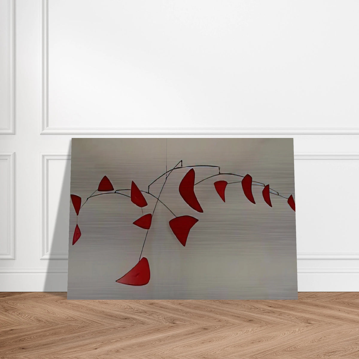RED MOBILE 1956 - Alexander Calder Brushed Aluminum Print - 70x100 cm / 28x40 inches | Alexander Calder Aluminum Print | Alexander Calder Prints