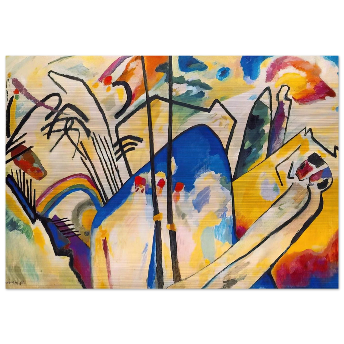 COMPOSITION IV 1911 - Wassily Kandinsky Brushed Aluminum Print - 70x100 cm / 28x40 inches | Wassily Kandinsky Aluminum Print | Wassily Kandinsky Prints