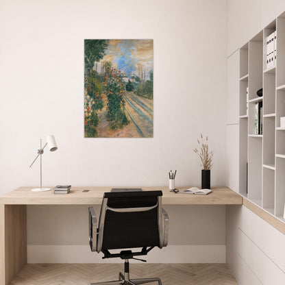 Arriving at Montegeron - claude monet Brushed Aluminum Print - 70x100 cm / 28x40 inches | claude monet Aluminum Print | claude monet Prints
