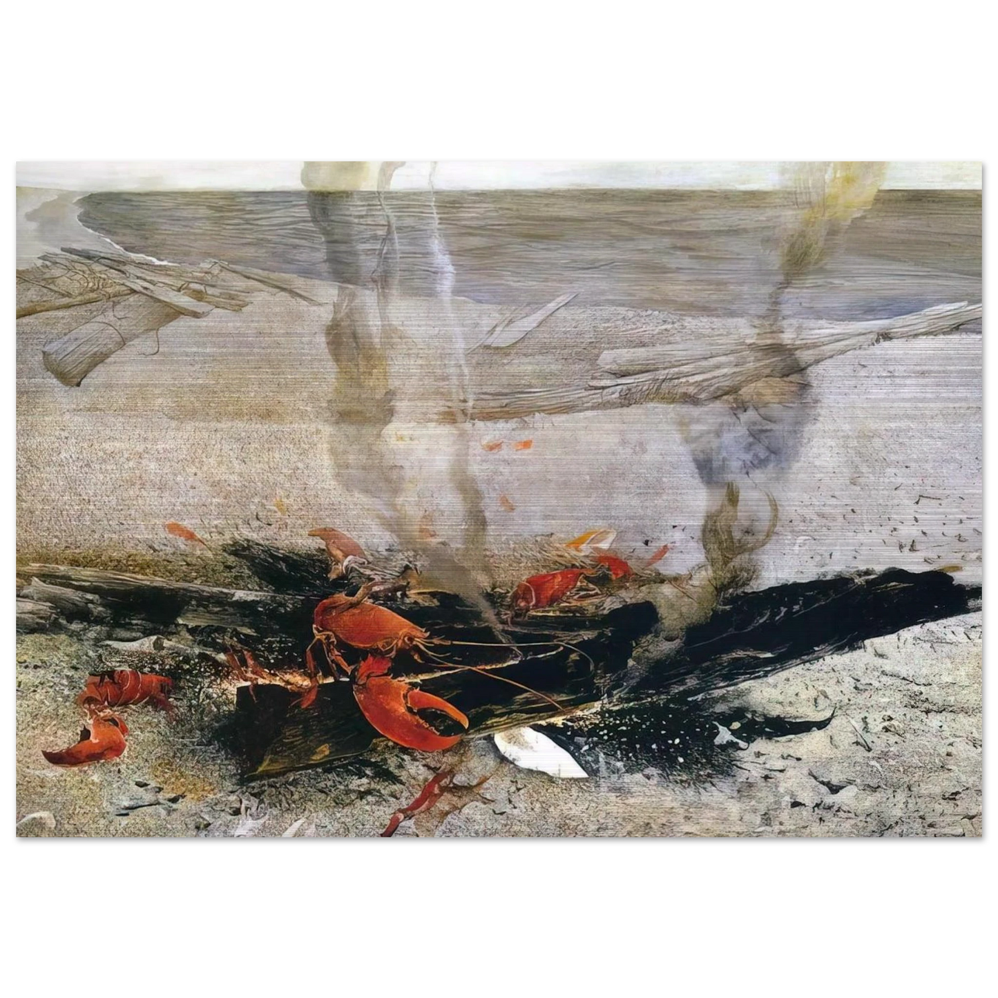 EMBERS 2000 - Andrew Wyeth Brushed Aluminum Print - 70x100 cm / 28x40 inches | Andrew Wyeth Aluminum Print | Andrew Wyeth Prints