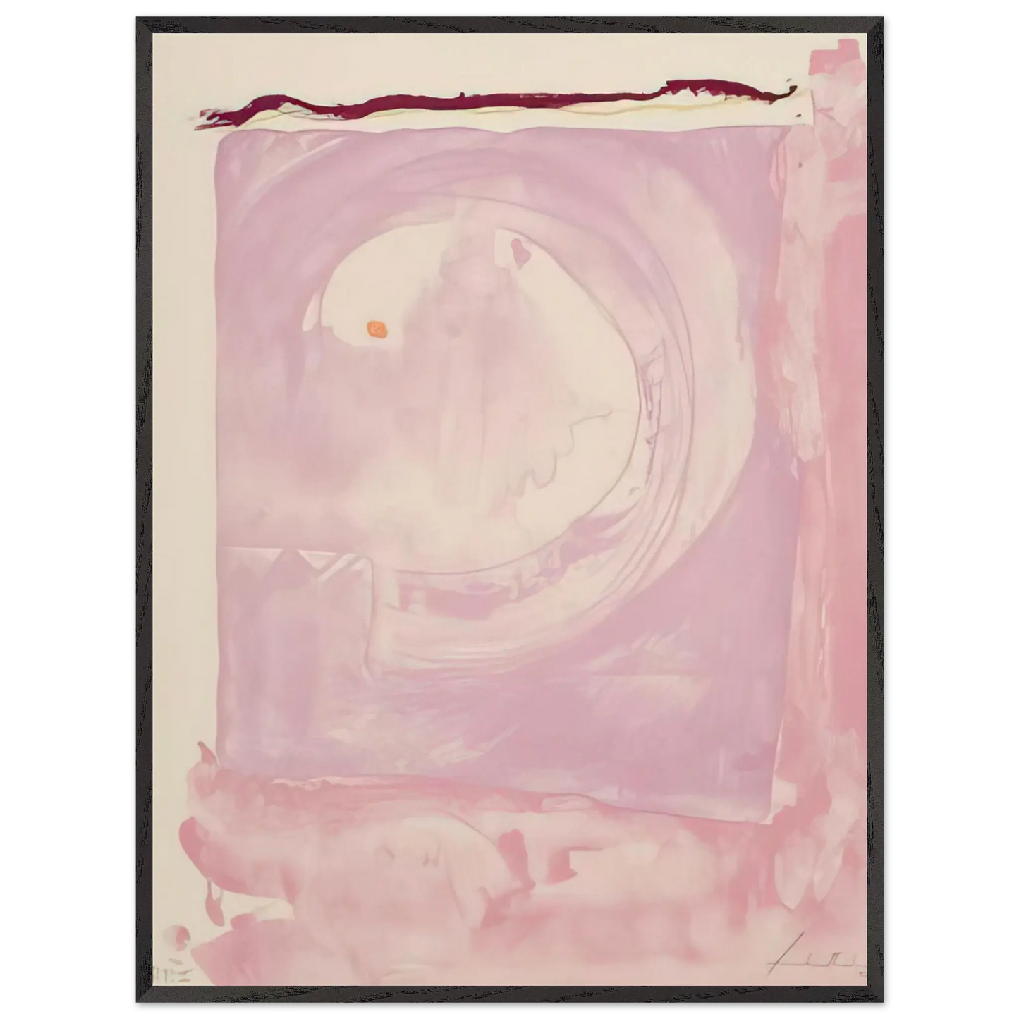 Helen Frankenthaler - Reflections IX - 1995 Wall art - 40x50 cm / 16x20 inches - Premium Wooden Framed Poster With Fine Art Paper - Wood frame