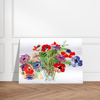 BOUQUET OF FLOWERS 1937 - Raoul Dufy Brushed Aluminum Print - 70x100 cm / 28x40 inches | Raoul Dufy Aluminum Print | Raoul Dufy Prints