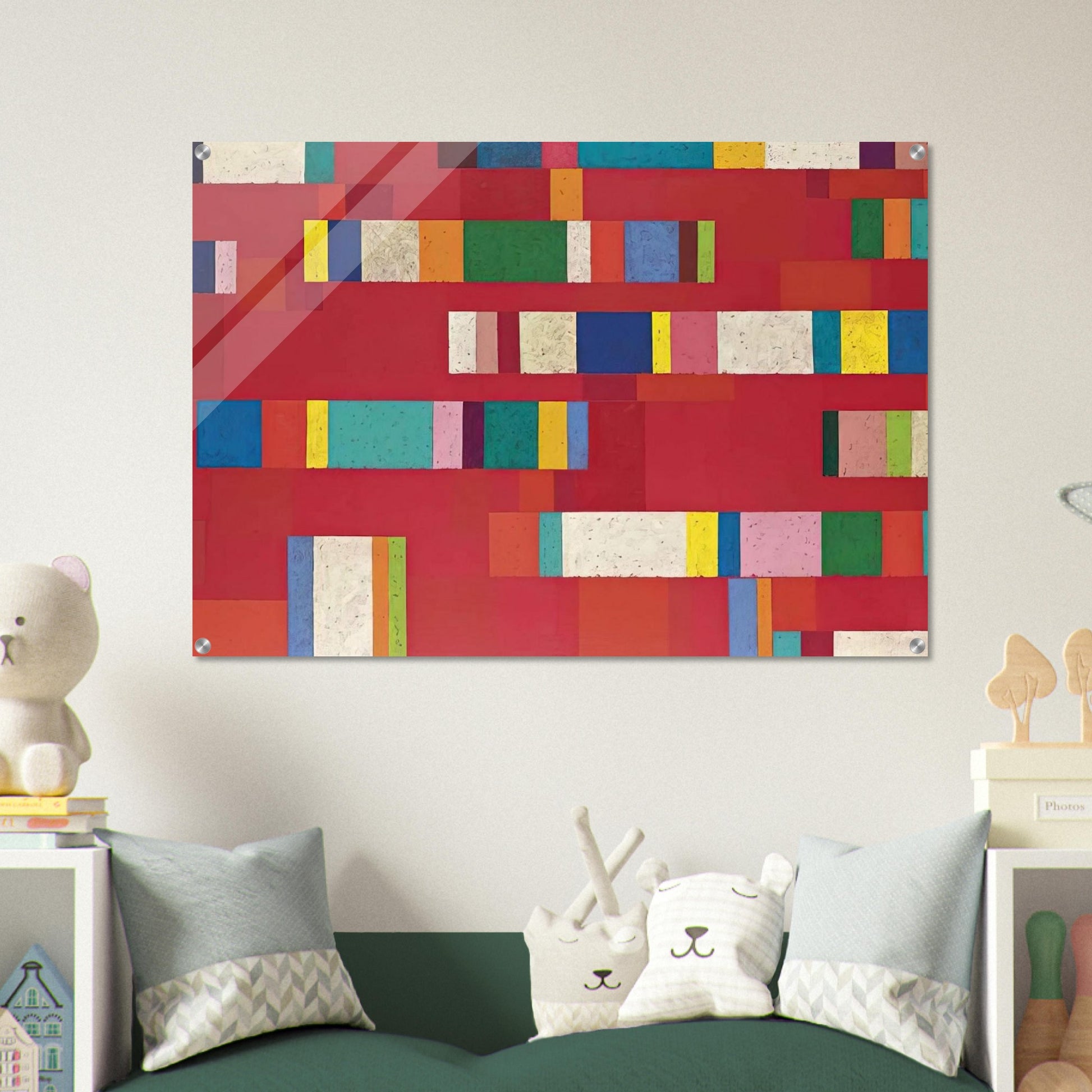 Rosso Perugino - 1979 - Piero Dorazio Acrylic Print - 70x100 cm / 28x40″ inches | Piero Dorazio Wall Art | Piero Dorazio Prints