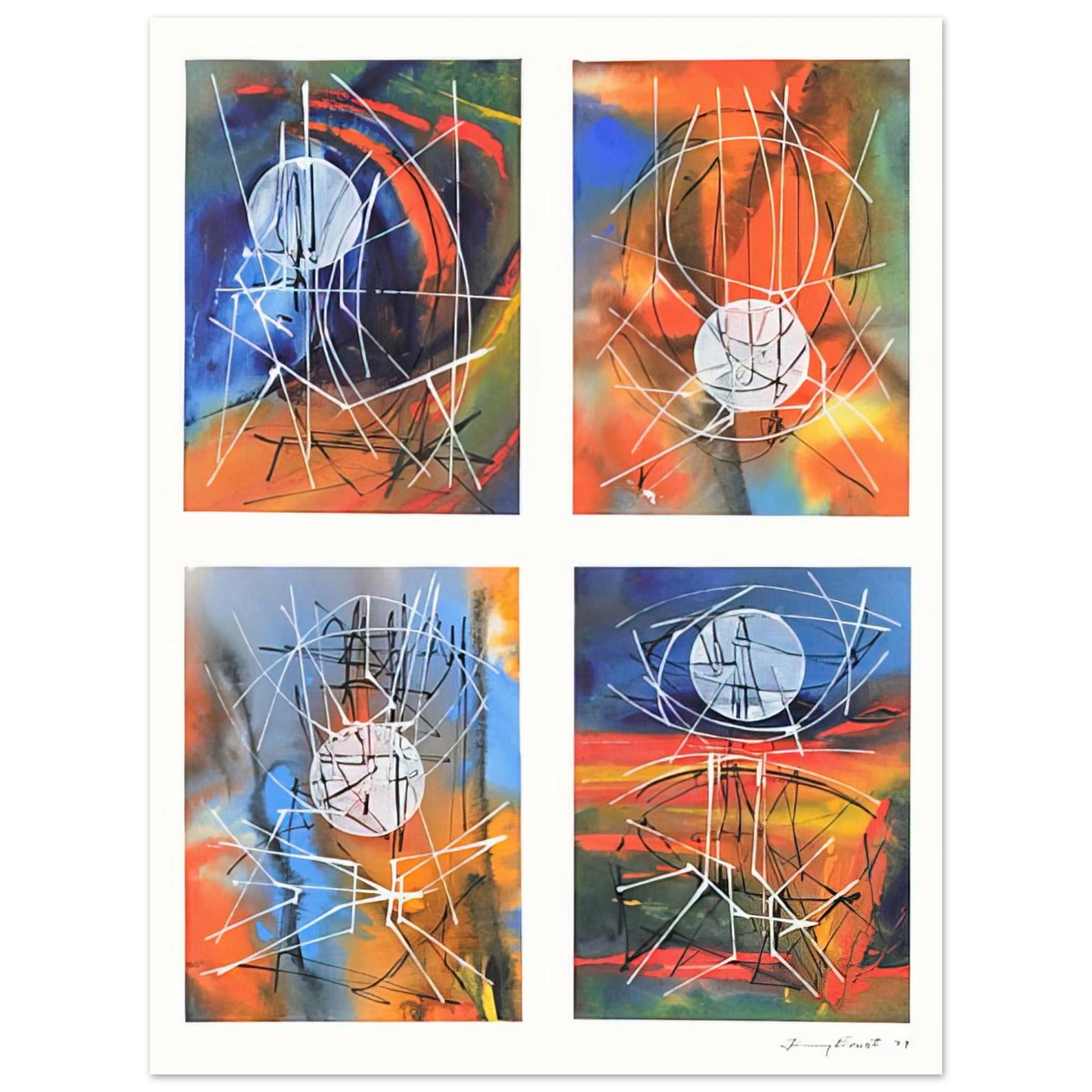 Jimmy Ernst - Four Days - 1979  75x100 cm / 30x40inches Fine Art Poster