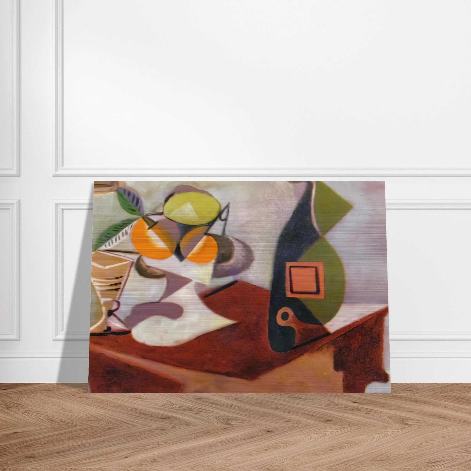 Still life with lemon and oranges - Pablo Picasso Brushed Aluminum Print - 70x100 cm / 28x40 inches | Pablo Picasso Aluminum Print | Pablo Picasso Prints