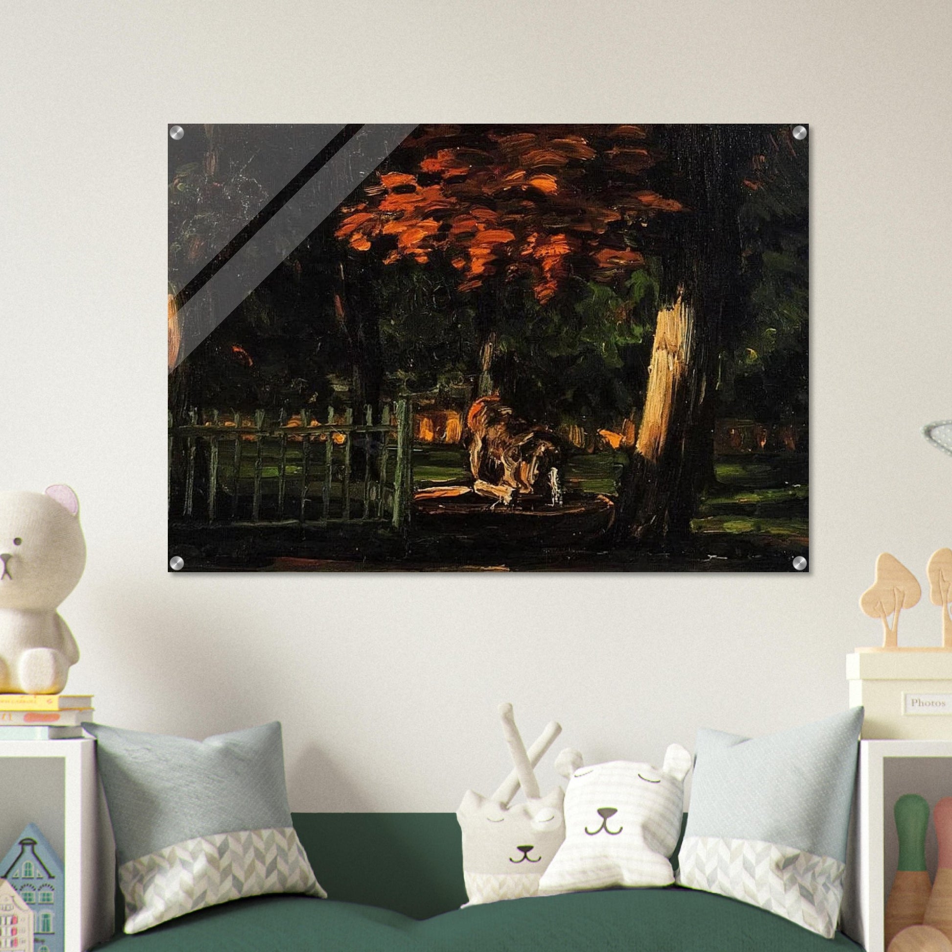 The Lion and the Basin at Jas de Bouffan - Paul Cézanne Acrylic Print - 70x100 cm / 28x40″ inches | Paul Cézanne Wall Art | Paul Cézanne Prints
