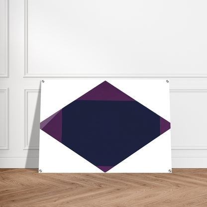Blau-violettes horizontal-vertikal-quadrat - 1968 - Max Bill Acrylic Print - 70x100 cm / 28x40″ inches