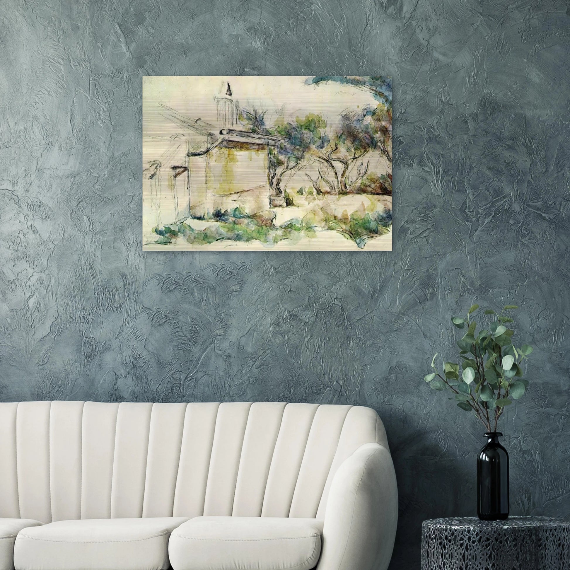 Jourdan's Cottage - Paul Cézanne Brushed Aluminum Print - 70x100 cm / 28x40 inches | Paul Cézanne Aluminum Print | Paul Cézanne Prints