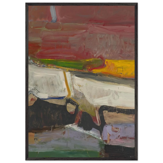 Berkeley 59 - Richard Diebenkorn 70x100 cm / 28x40 inches Framed Art Print – Black Wooden Frame
