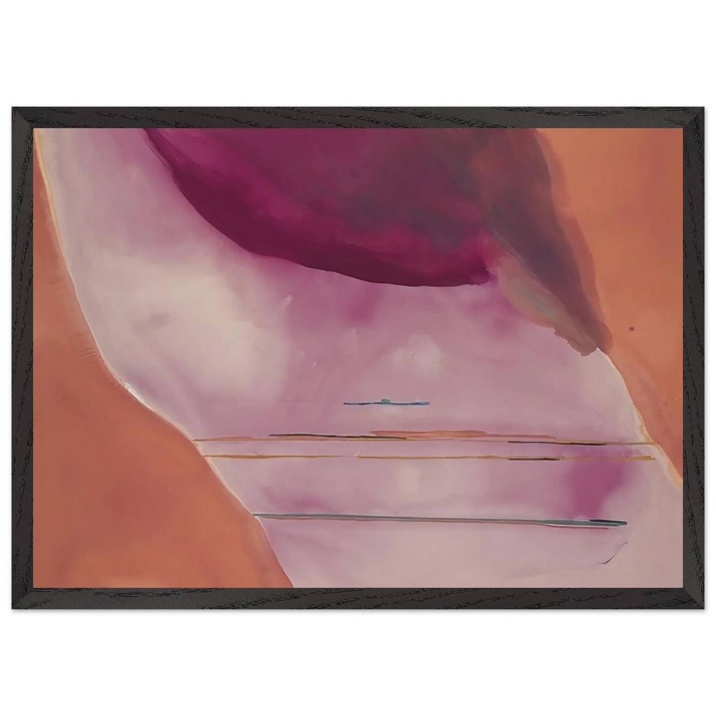 Helen Frankenthaler - Pendulum - 1972 Wall art - 70x100 cm / 28x40 Inches - Premium Wooden Framed Poster With Fine Art Paper - White frame