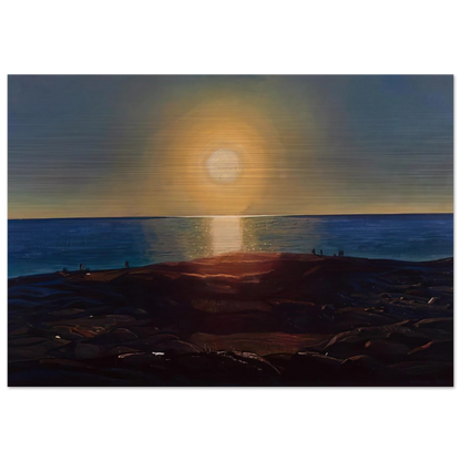 Calm and Free Maine Coast - Rockwell Kent Brushed Aluminum Print - 70x100 cm / 28x40 inches | Rockwell Kent Aluminum Print | Rockwell Kent Prints