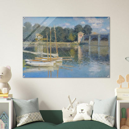 The Bridge at Argenteuil - claude monet Acrylic Print - 70x100 cm / 28x40″ inches