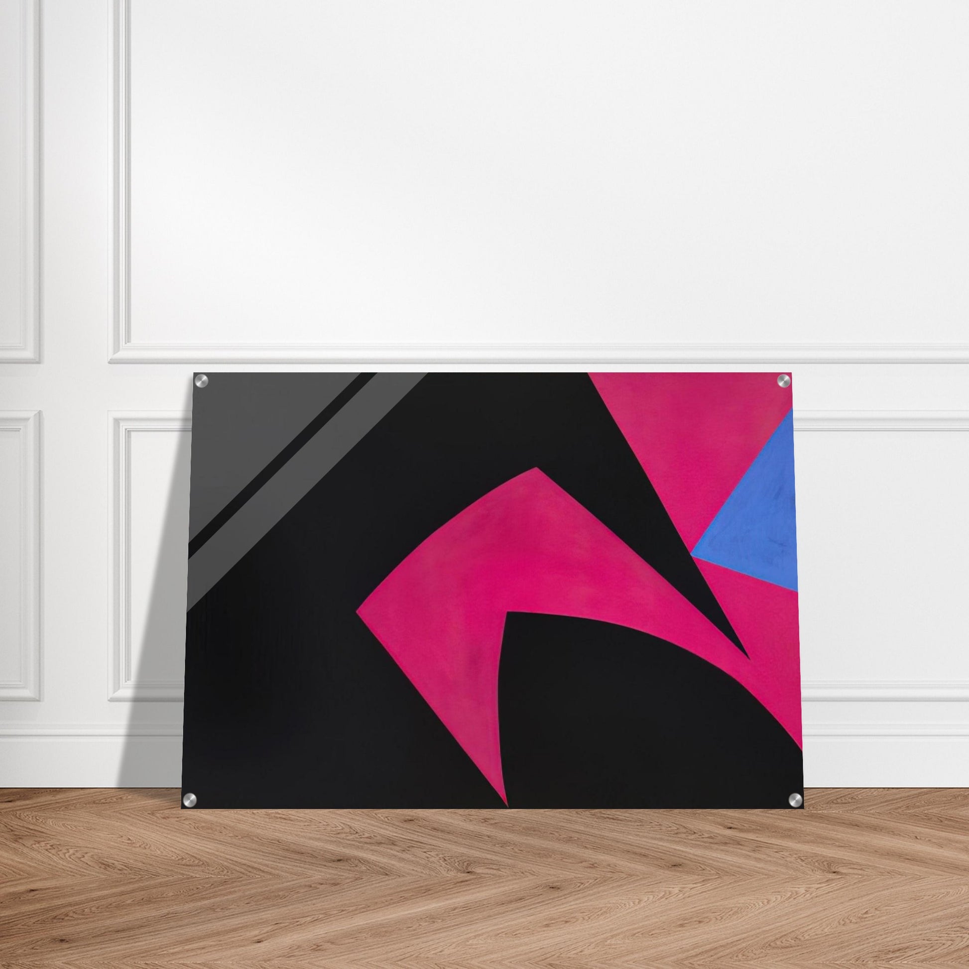 Magical Space Forms Black, Fuchsia - 1951 - Lorser Feitelson Acrylic Print - 70x100 cm / 28x40″ inches