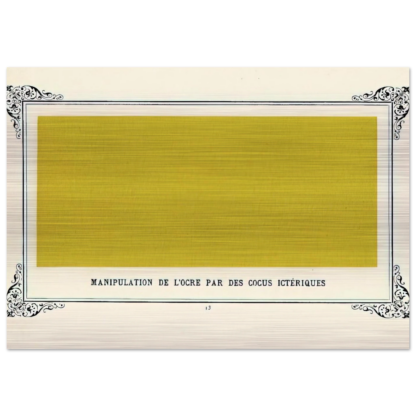 Jaundiced Cuckolds Handling Ochre - Alphonse Allais Brushed Aluminum Print - 70x100 cm / 28x40 inches | Alphonse Allais Aluminum Print | Alphonse Allais Prints