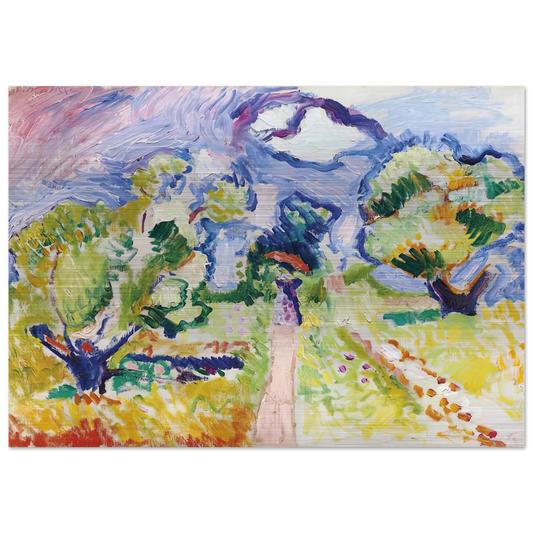 PROMENADE DES OLIVIERS 1905 - Henri Matisse Brushed Aluminum Print - 70x100 cm / 28x40 inches | Henri Matisse Aluminum Print | Henri Matisse Prints