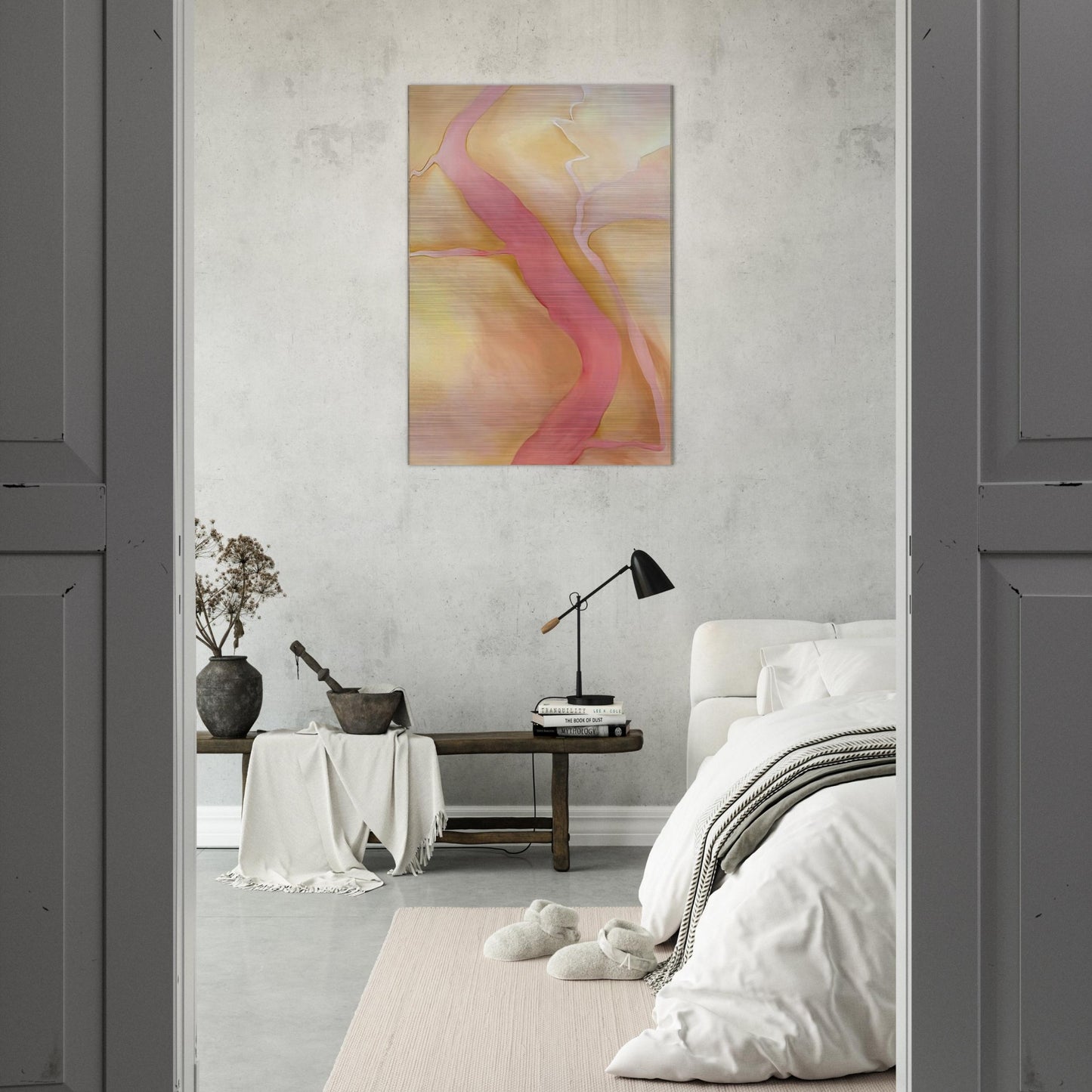 It Was Yellow and Pink II - Georgia O'Keeffe Brushed Aluminum Print - 70x100 cm / 28x40 inches | Georgia O'Keeffe Aluminum Print | Georgia O'Keeffe Prints