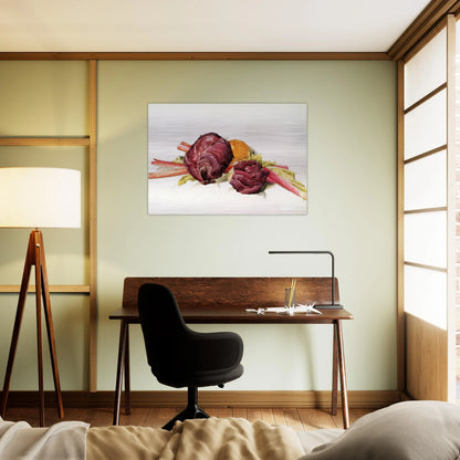 Red Cabbages, Rhubarb and Orange - 1929 - Charles Demuth Brushed Aluminum Print - 70x100 cm / 28x40 inches | Charles Demuth Aluminum Print | Charles Demuth Prints