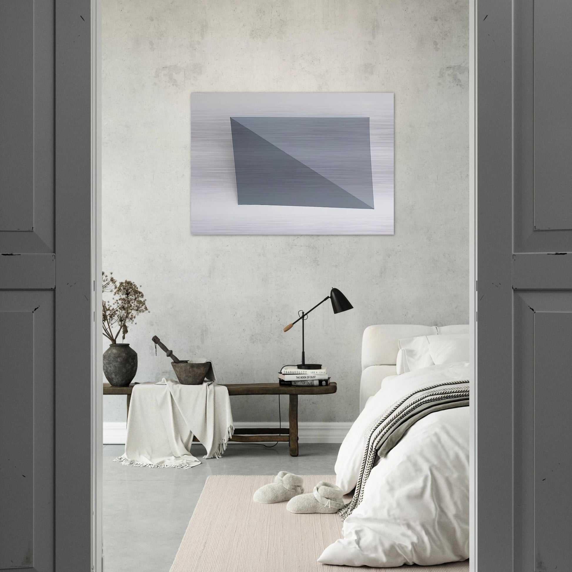 Three-Dimensional Picture diagonal folding - 1966 - Charlotte Posenenske Brushed Aluminum Print - 70x100 cm / 28x40 inches | Charlotte Posenenske Aluminum Print | Charlotte Posenenske Prints