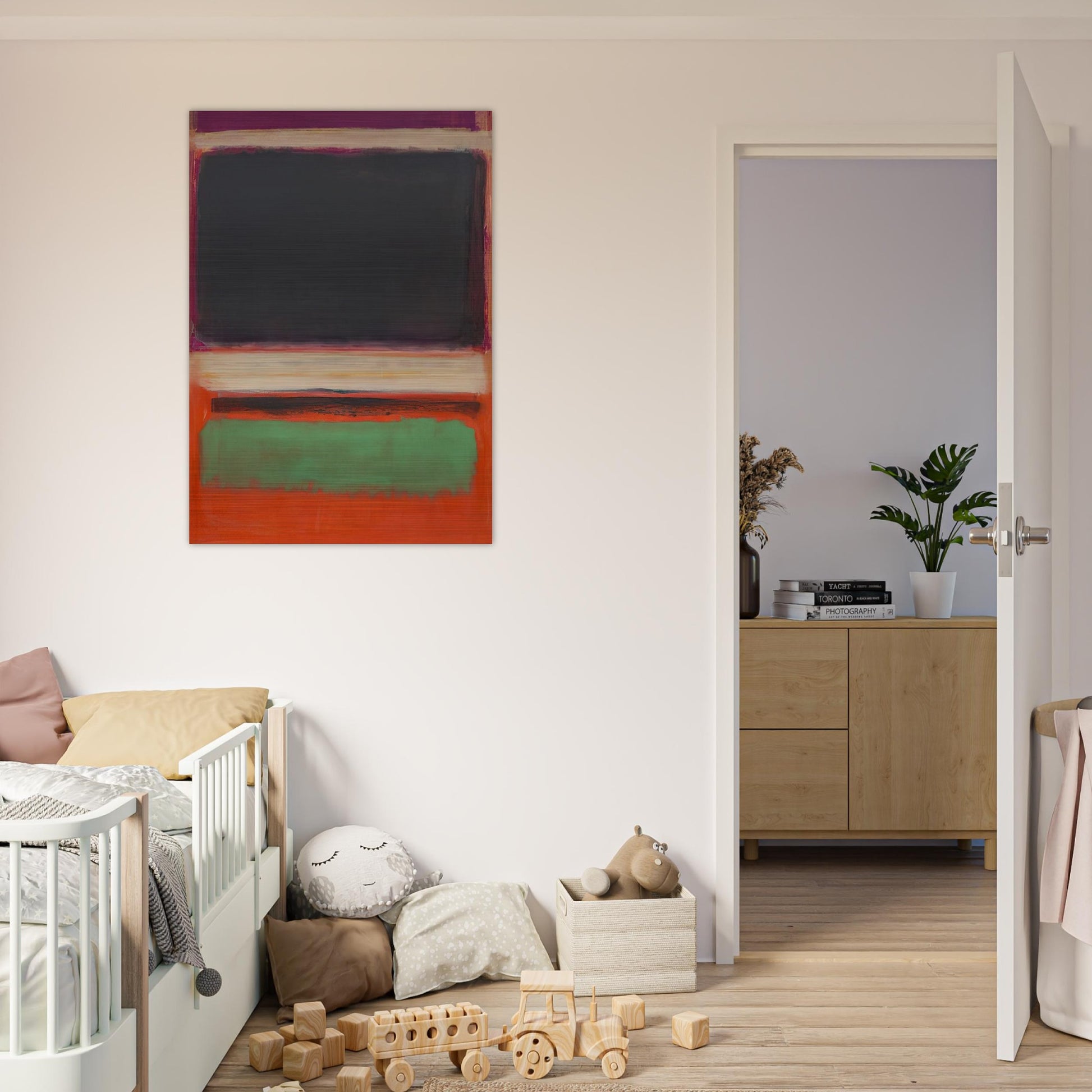 No.3No.13 Magenta, Black, Green on Orange - 1949 - Mark Rothko Brushed Aluminum Print - 70x100 cm / 28x40 inches | Mark Rothko Aluminum Print | Mark Rothko Prints