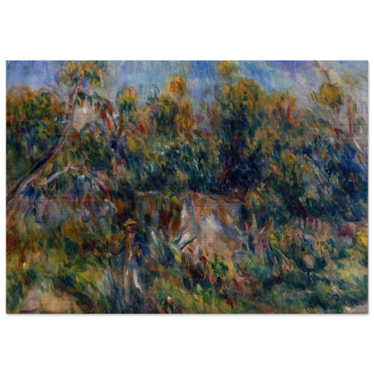 The Painter Taking a Stroll at Cagnes - Pierre-Auguste Renoir Brushed Aluminum Print - 70x100 cm / 28x40 inches | Pierre-Auguste Renoir Aluminum Print | Pierre-Auguste Renoir Prints