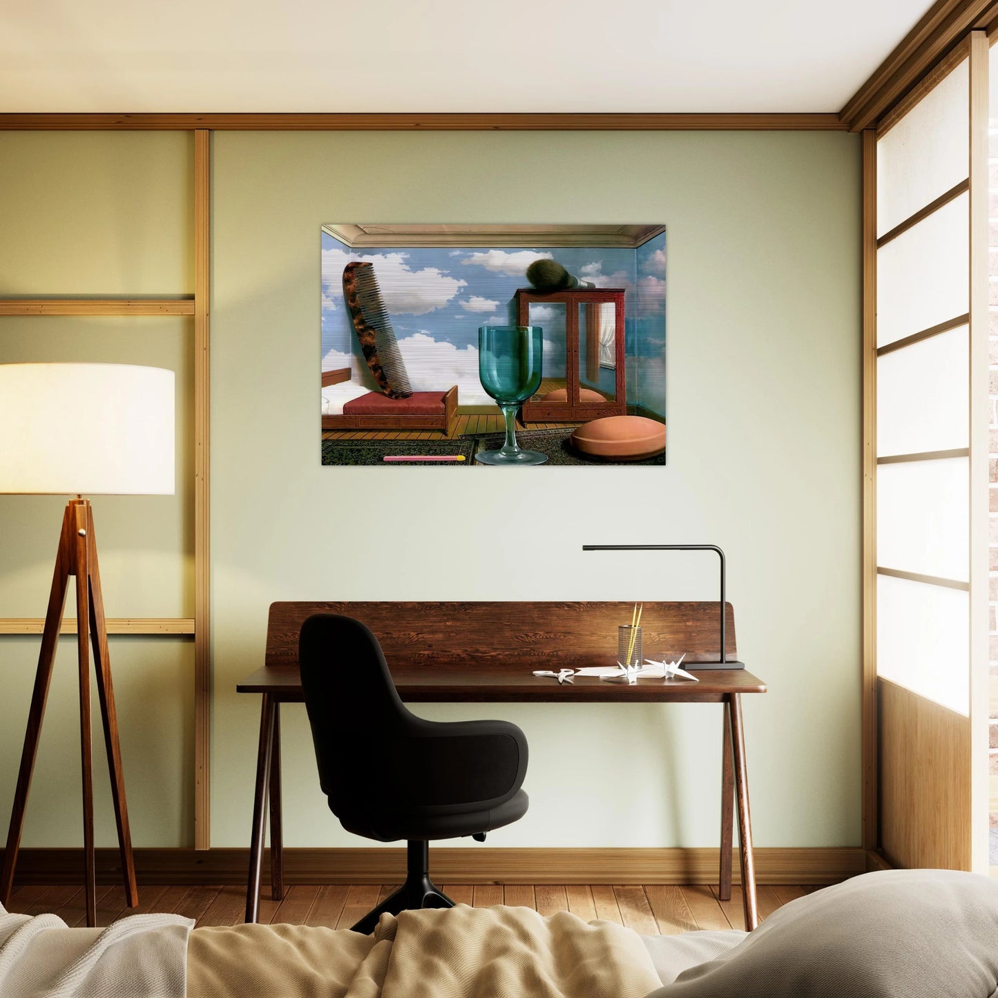PERSONAL VALUES 1952 - Rene Magritte Brushed Aluminum Print - 70x100 cm / 28x40 inches | Rene Magritte Aluminum Print | Rene Magritte Prints