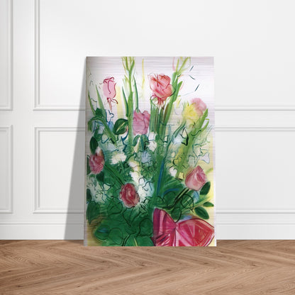 BOUQUET OF ROSES - Raoul Dufy Brushed Aluminum Print - 70x100 cm / 28x40 inches | Raoul Dufy Aluminum Print | Raoul Dufy Prints