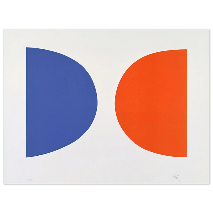 Ellsworth Kelly - Blue and Orange from Suite of Twenty-Seven Color Lithographs  75x100 cm / 30x40inches Fine Art Poster