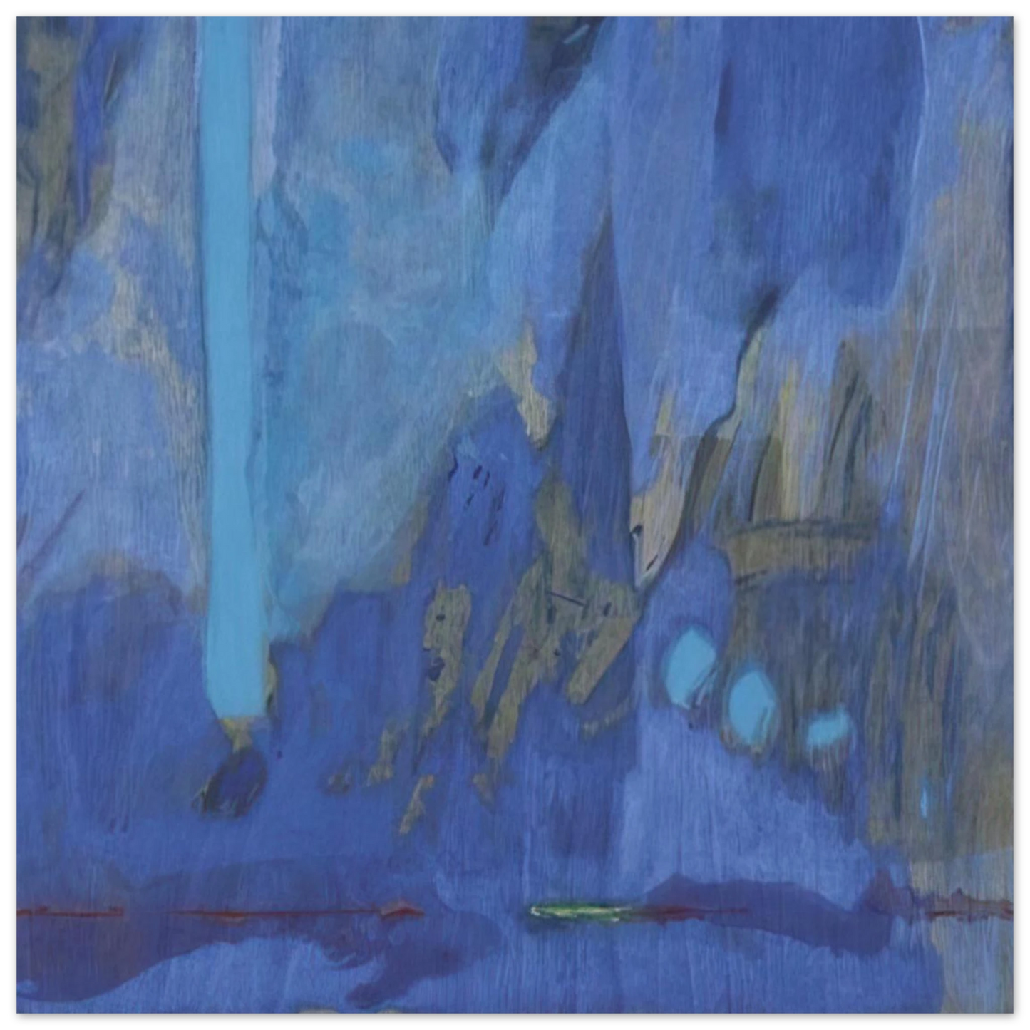Helen Frankenthaler - Tales of Genji III - 1998 Wall art - 13x18 cm / 5x7 inches - Premium Wooden Framed Poster With Fine Art Paper-canvas - Wood frame