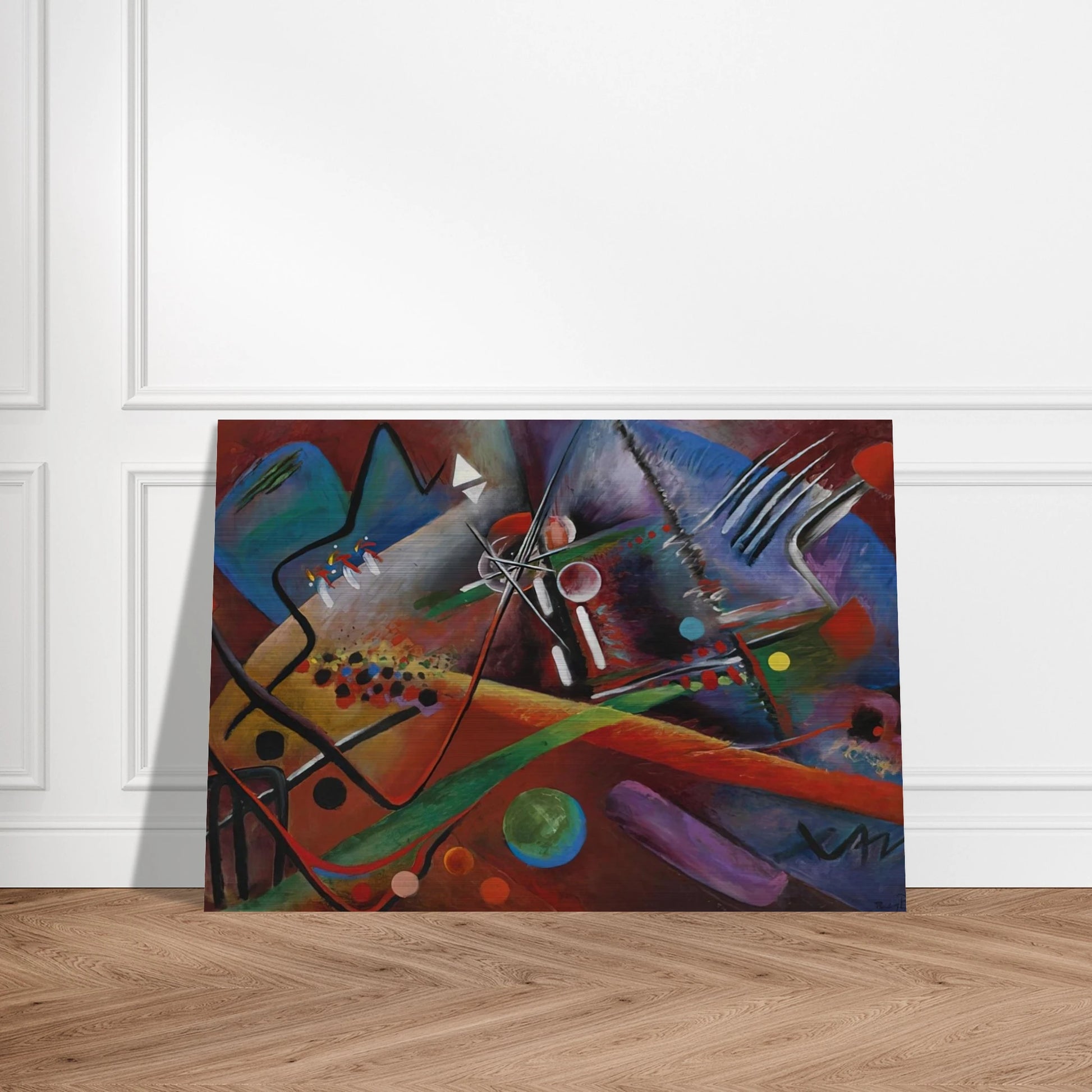 CON ROSO 1918 - Rudolf Bauer Brushed Aluminum Print - 70x100 cm / 28x40 inches | Rudolf Bauer Aluminum Print | Rudolf Bauer Prints