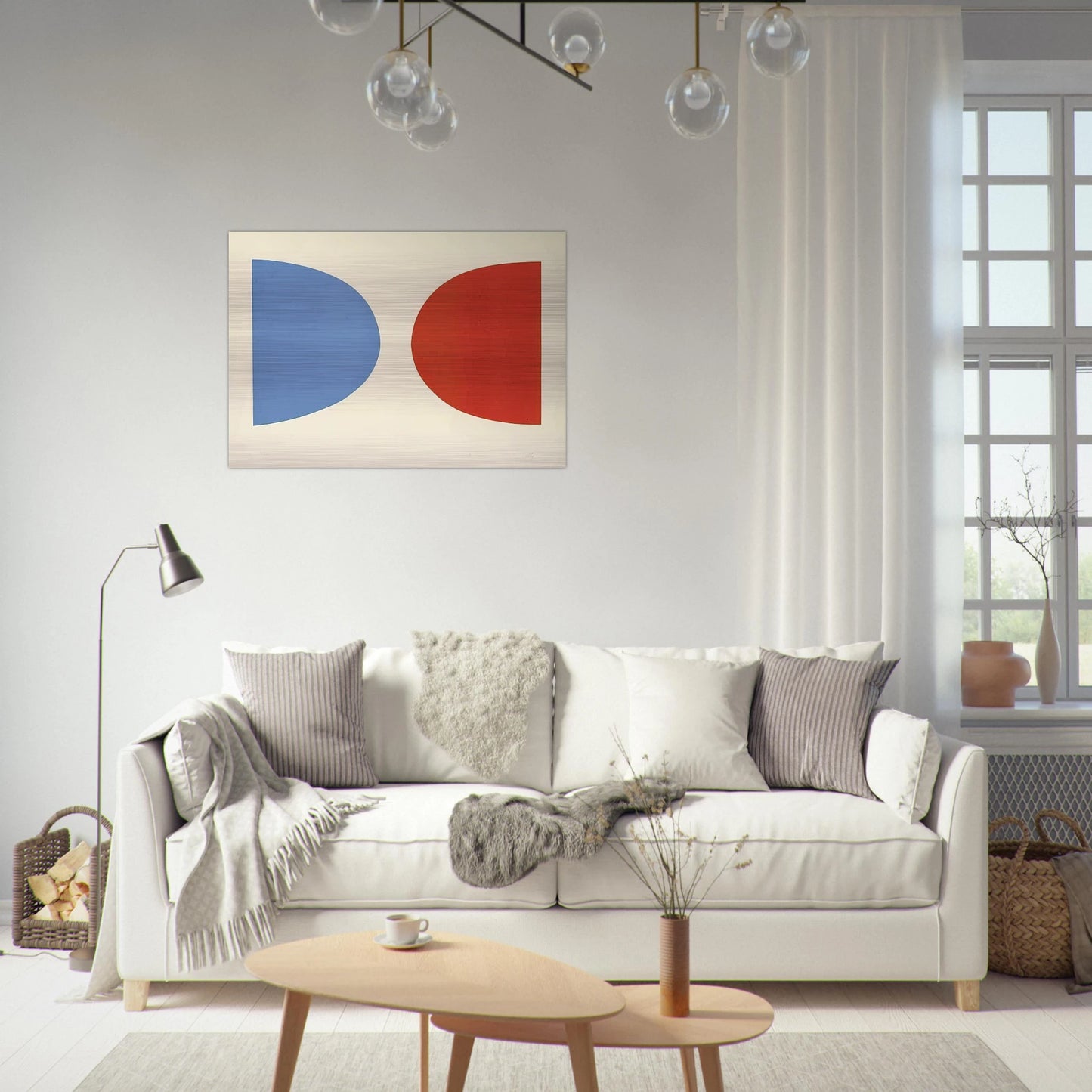 Blue and Orange - Ellsworth Kelly Brushed Aluminum Print - 70x100 cm / 28x40 inches | Ellsworth Kelly Aluminum Print | Ellsworth Kelly Prints