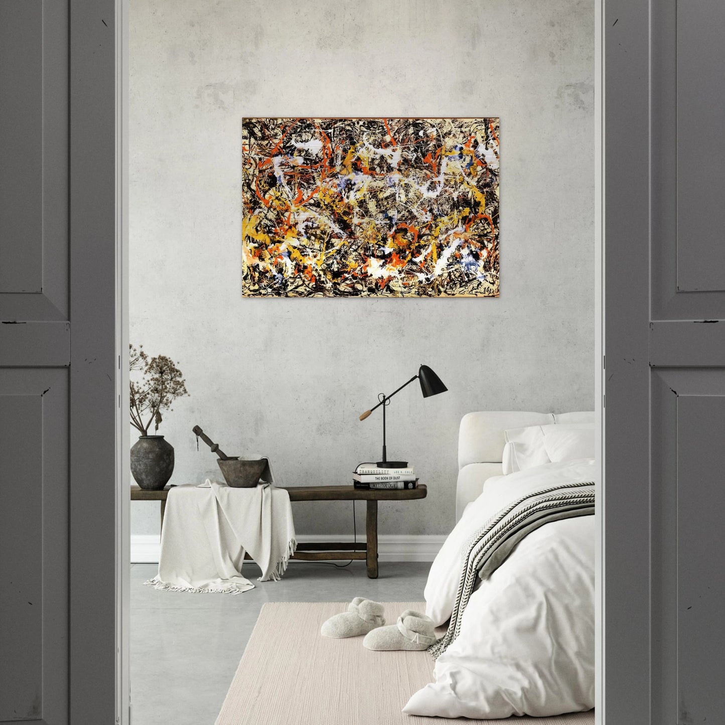 CONVERGENCE 1952 - Jackson Pollock Brushed Aluminum Print - 70x100 cm / 28x40 inches | Jackson Pollock Aluminum Print | Jackson Pollock Prints