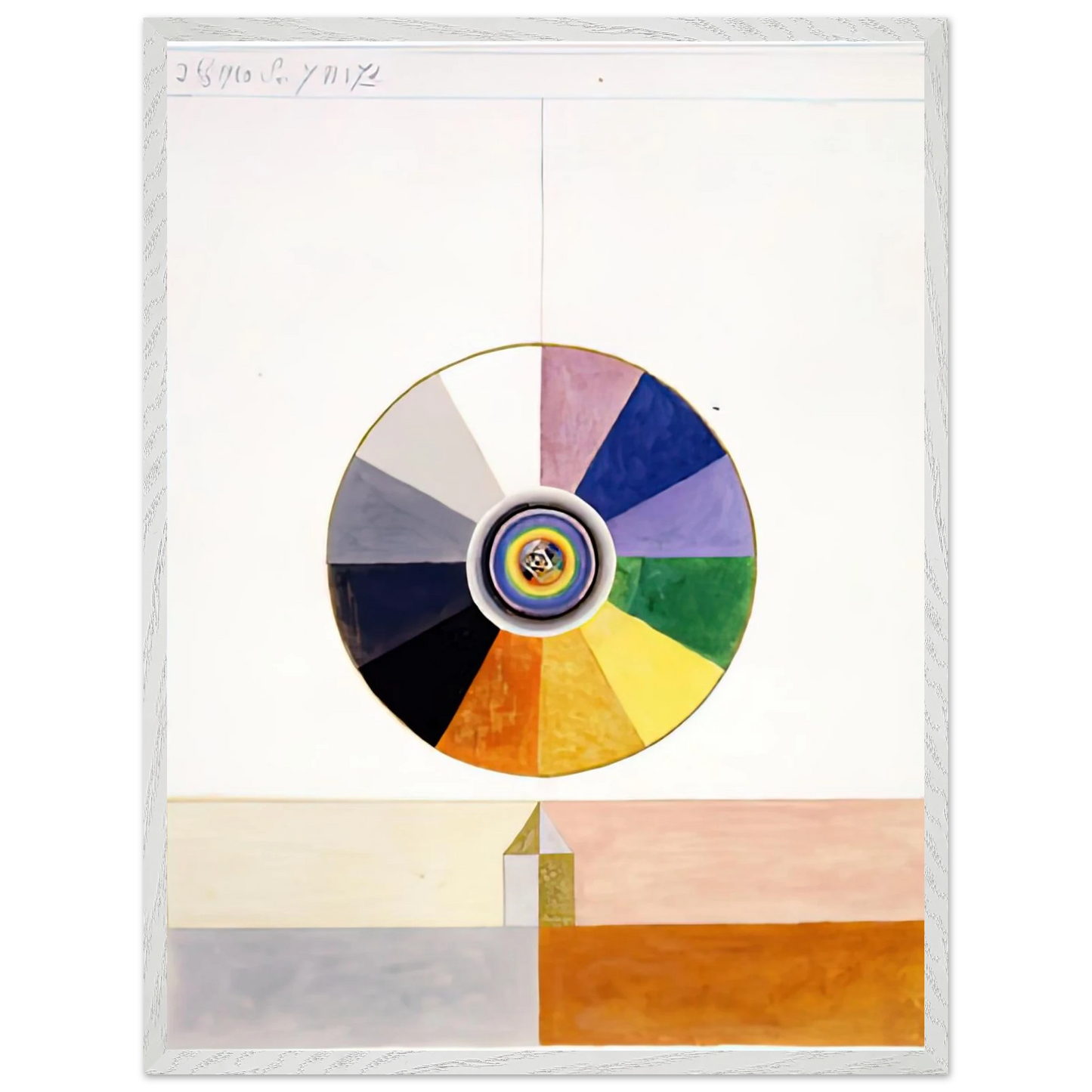 Hilma af Klint - SERIES VII NO 7D 1920 Wall art - 13x18 cm / 5x7 inches - Premium Wooden Framed Poster With Fine Art Paper-canvas - Black frame