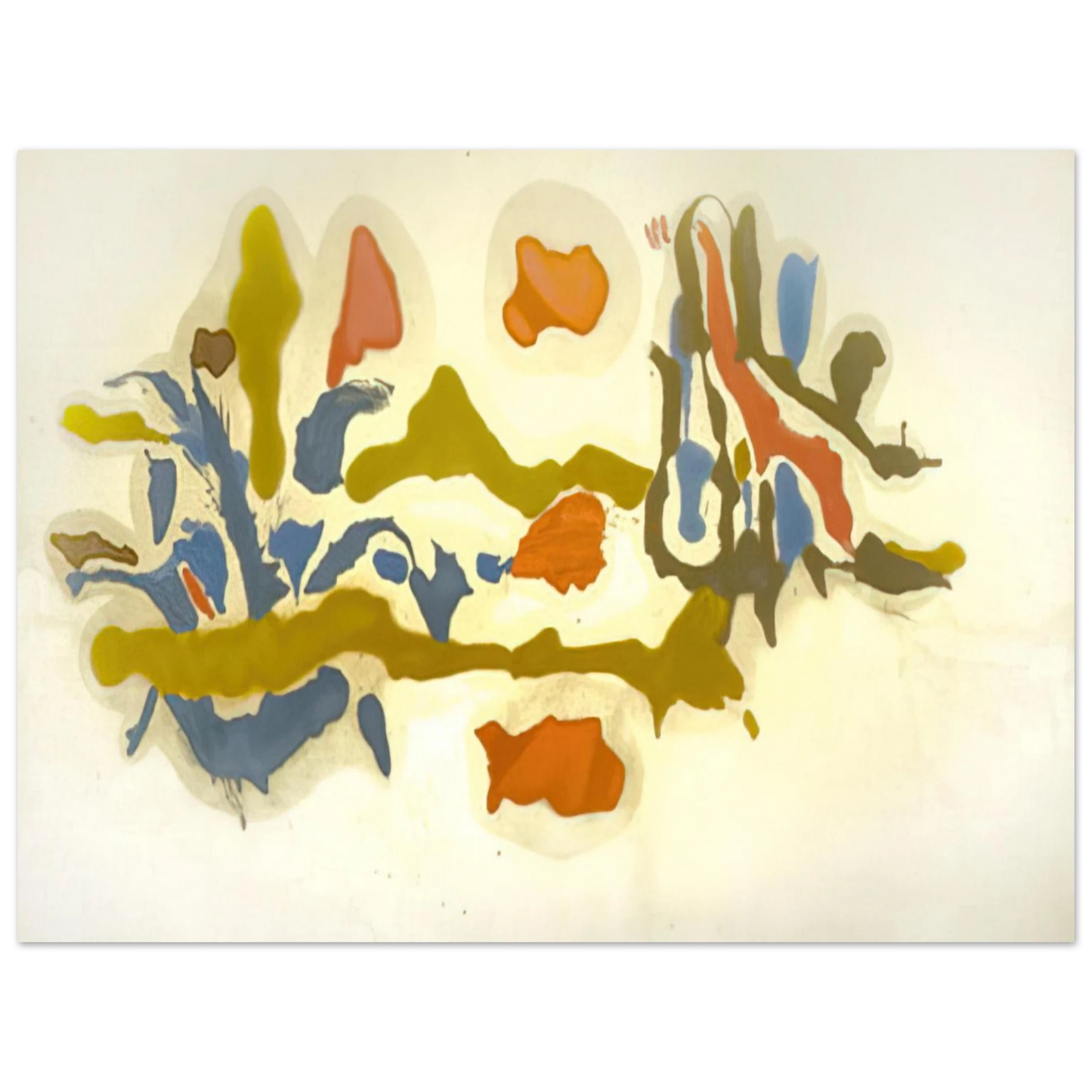 Helen Frankenthaler - Seascape with Dunes - 1962 Wall art - A3 (29.7 x 42  cm) - Premium Wooden Framed Poster With Fine Art Paper-canvas - Wood frame