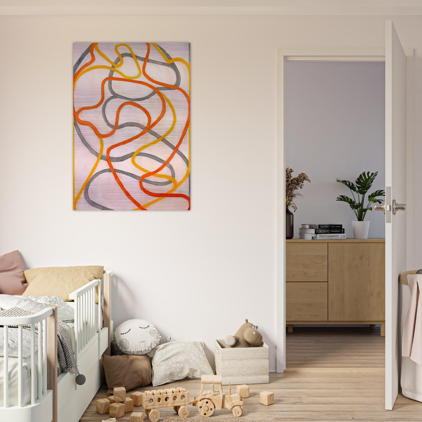 Attendant 5 - 1999 - Brice Marden Brushed Aluminum Print - 70x100 cm / 28x40 inches | Brice Marden Aluminum Print | Brice Marden Prints