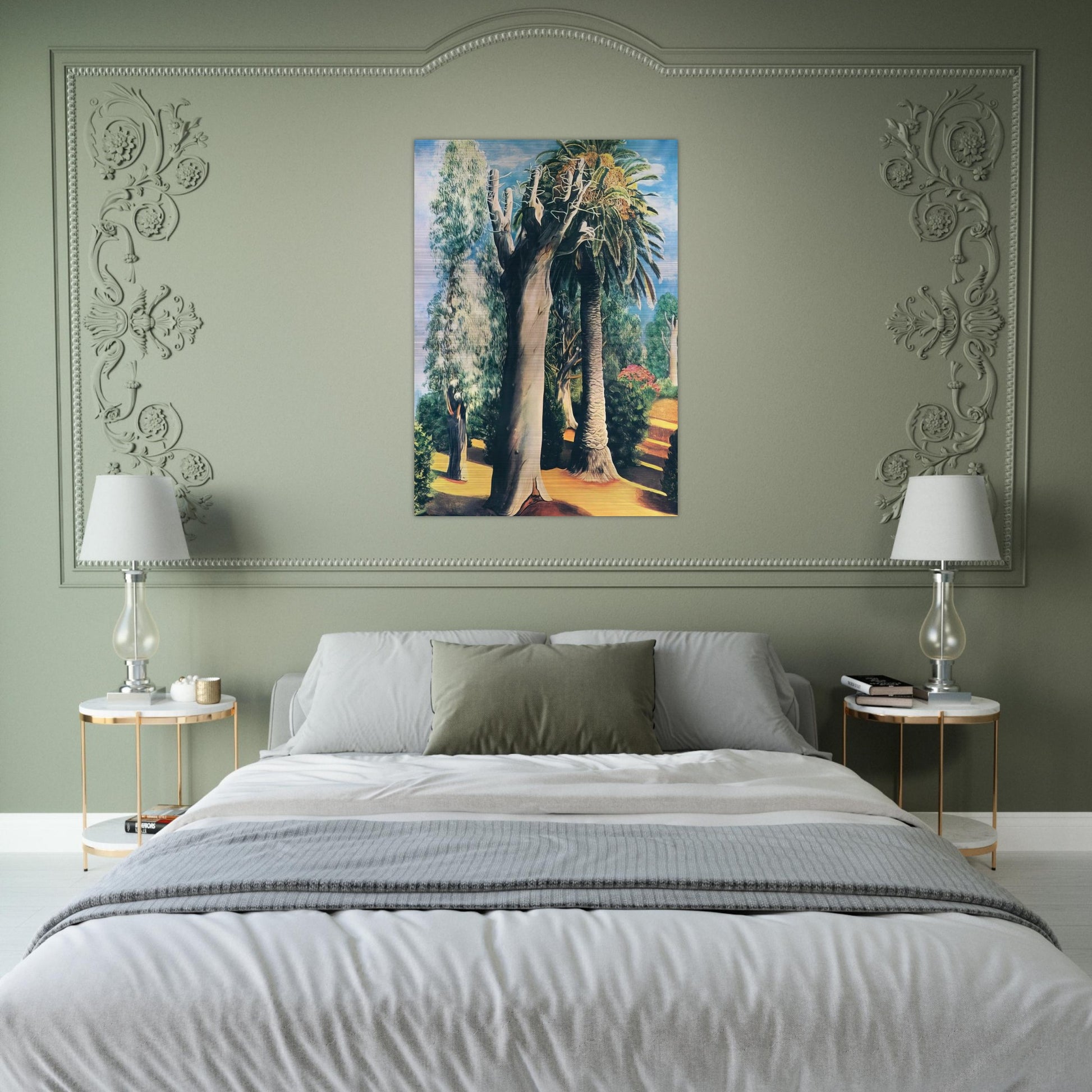 EUCALYPTUS AND PALM 1935 - Moise Kisling Brushed Aluminum Print - 70x100 cm / 28x40 inches | Moise Kisling Aluminum Print | Moise Kisling Prints