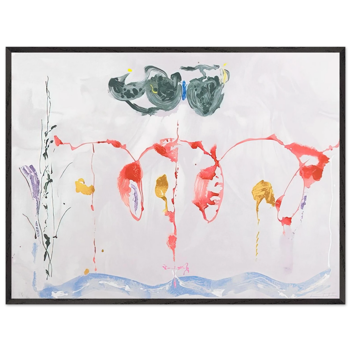 Helen Frankenthaler - Aerie - 2009 Wall art - 21x29.7 cm / 8x12" - Fine Art Poster-canvas - -