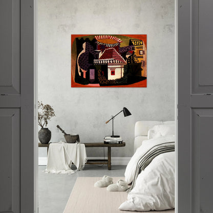 Landscape of Juan-les-Pins - Pablo Picasso Brushed Aluminum Print - 70x100 cm / 28x40 inches | Pablo Picasso Aluminum Print | Pablo Picasso Prints