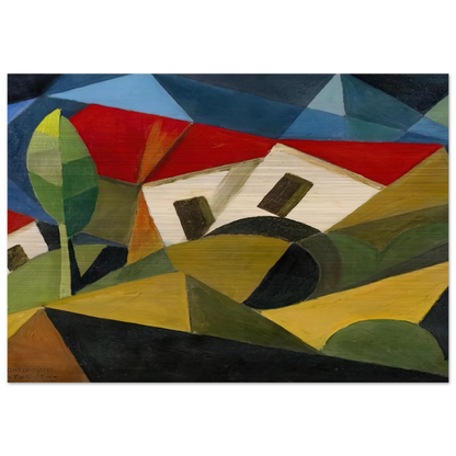 LANDSCAPE 1918 - Enrico Prampolini Brushed Aluminum Print - 70x100 cm / 28x40 inches | Enrico Prampolini Aluminum Print | Enrico Prampolini Prints