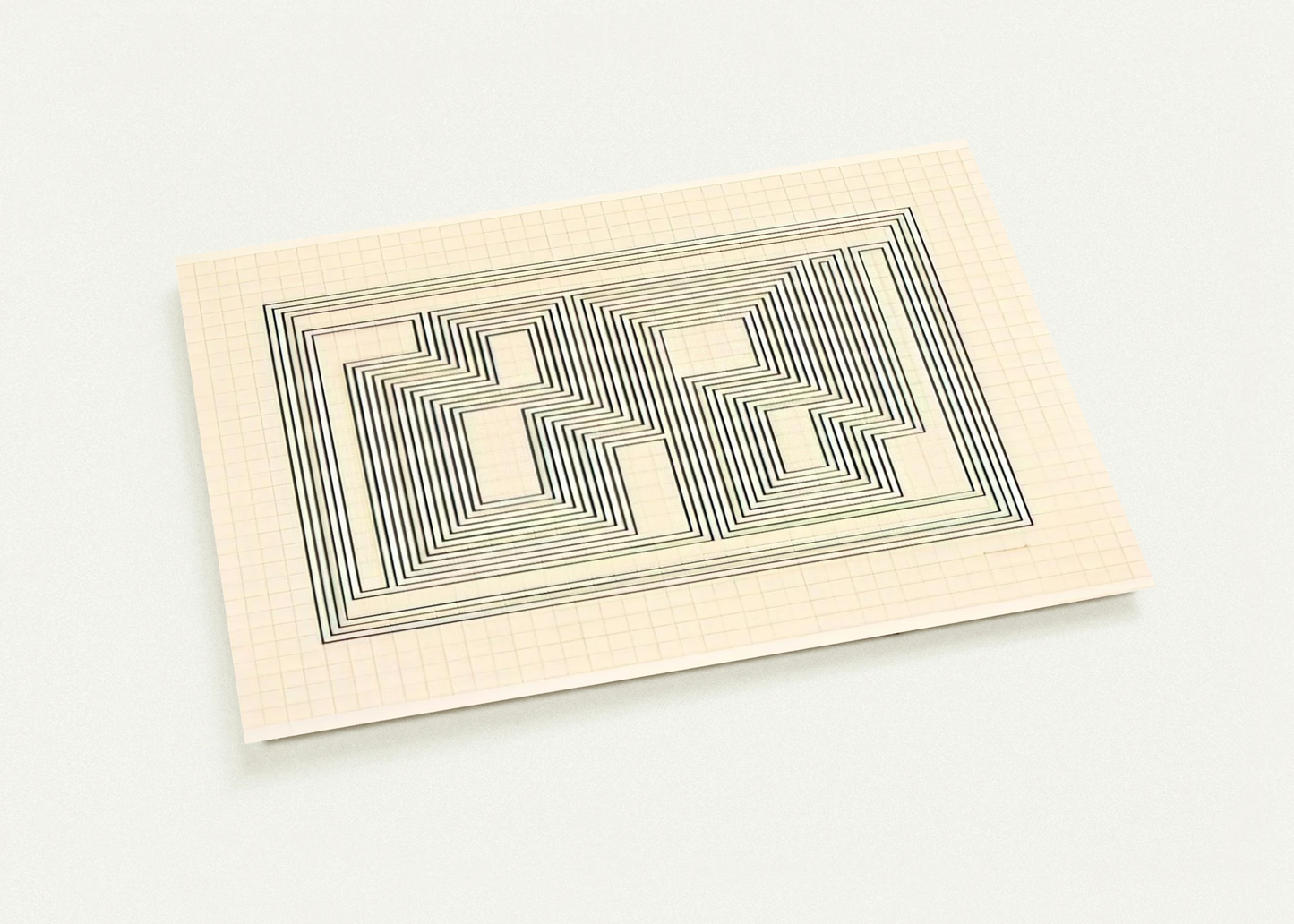 GRAPHIC TECTONIC 1941 By Josef Albers Pack of 10 Post Cards | Josef Albers Post Cards | A6 (10.5 x 14.8 cm) - 4.1 x 5.8 inches